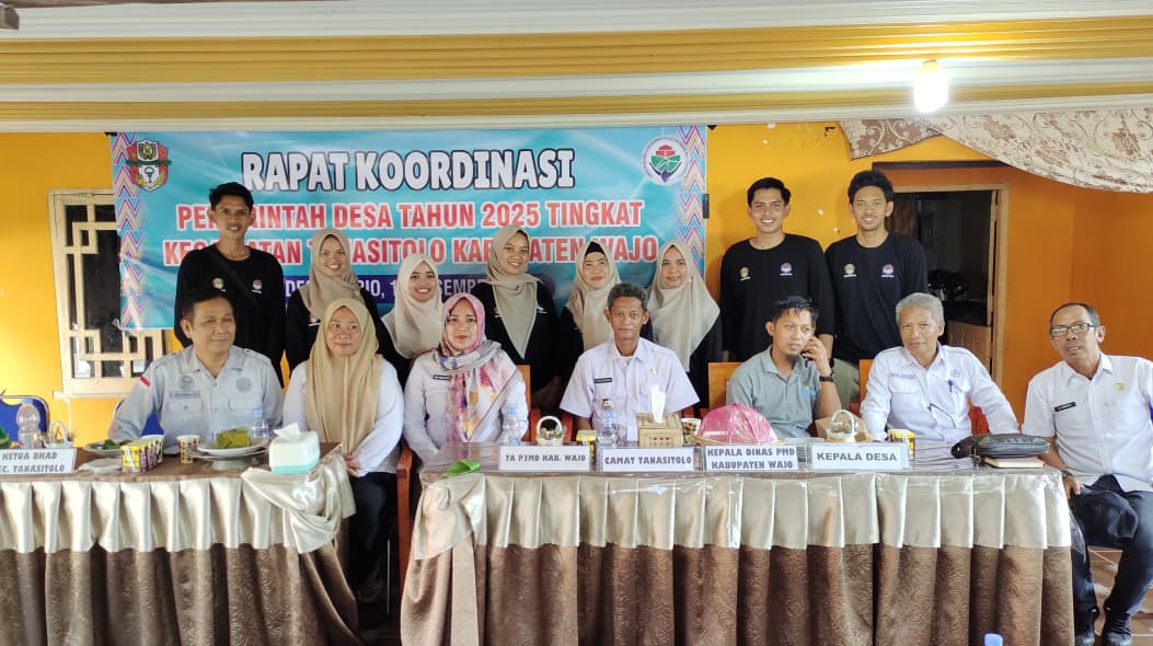 Desa Mario Menjadi Tuan Rumah Rapat Koordinasi Pemerintah Desa Tahun 2025 Kecamatan Tanasitolo
