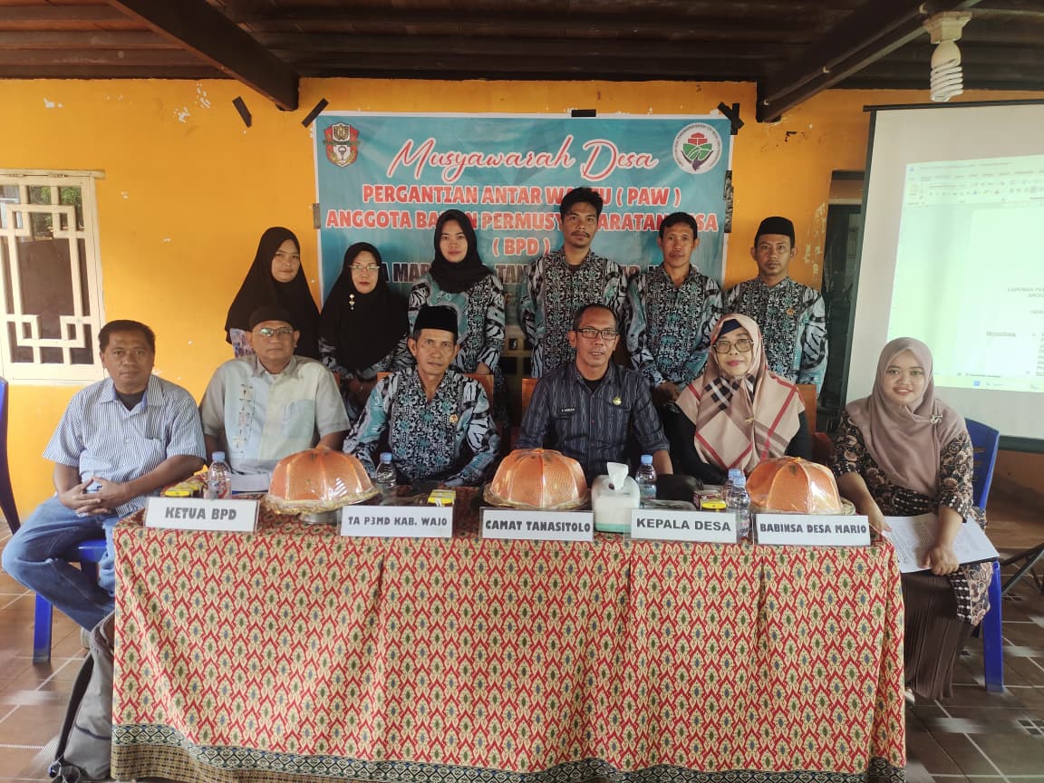 BPD Desa Mario Gelar Musyawarah Desa PAW
