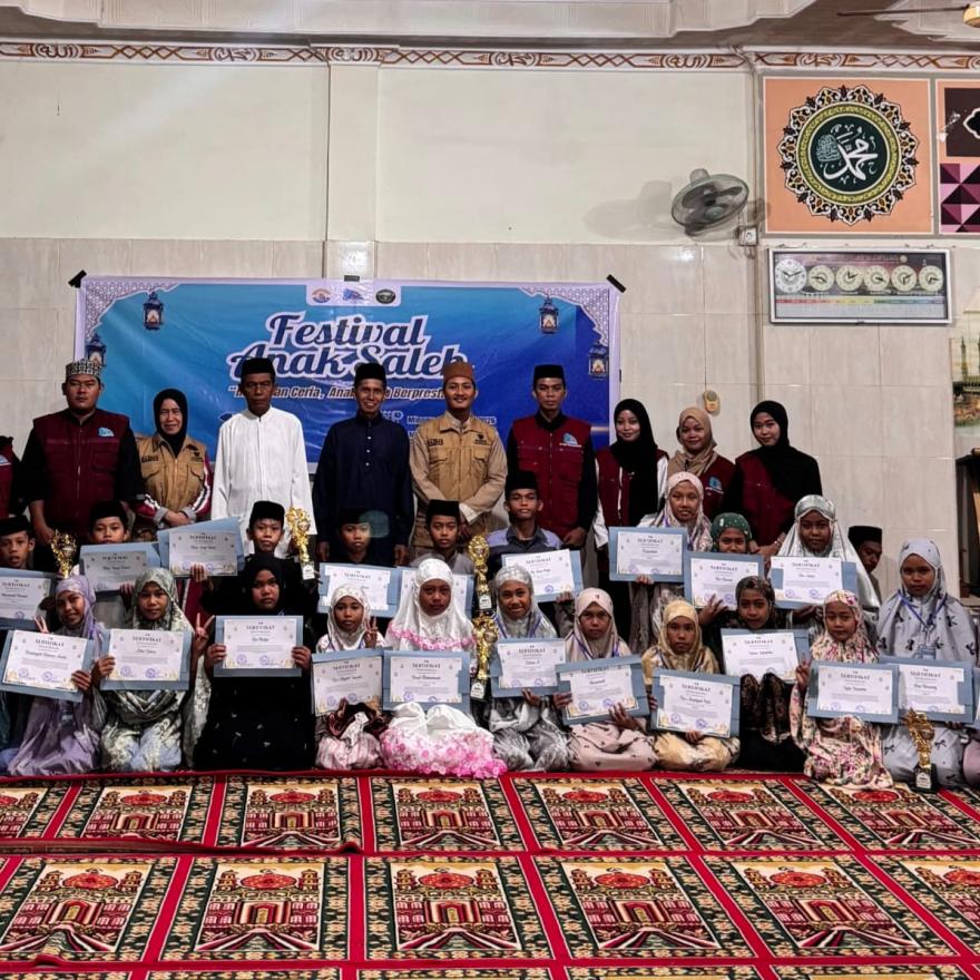 Festival Anak Saleh “Ramadhan Ceria, Anak Saleh Berprestasi” Meriahkan Masjid Ar-Riyadha Desa Mario